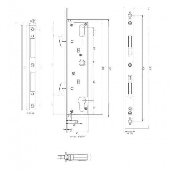 ORBITA E3464T BLACK SLIDING DOOR